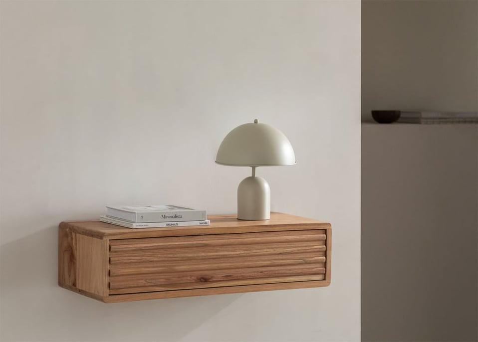 Floating hallway table in Deleyna wood