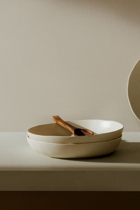 Pack of 2 Belvere stoneware soup plates