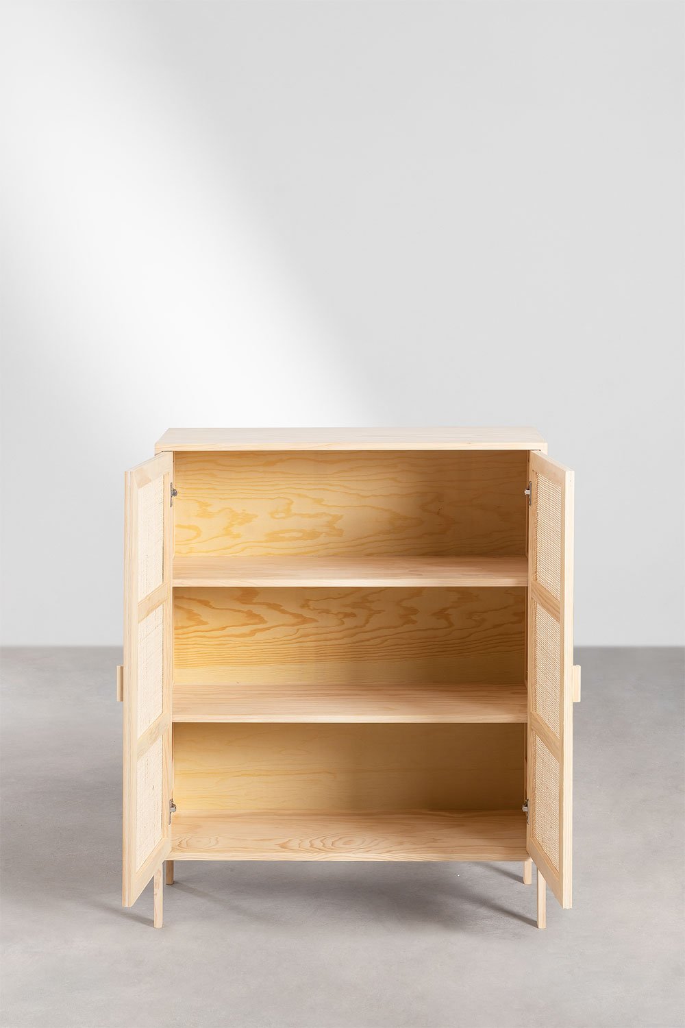 2-door sideboard in rattan and wood Reyna, gallery image 6