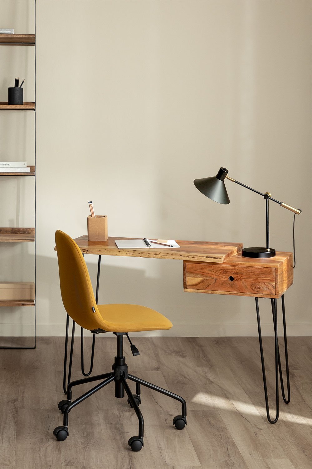 Alina wooden desk, gallery image 1