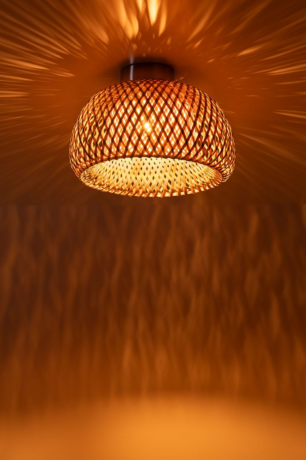 Bamboo ceiling light Ø30 cm Taumper - SKLUM