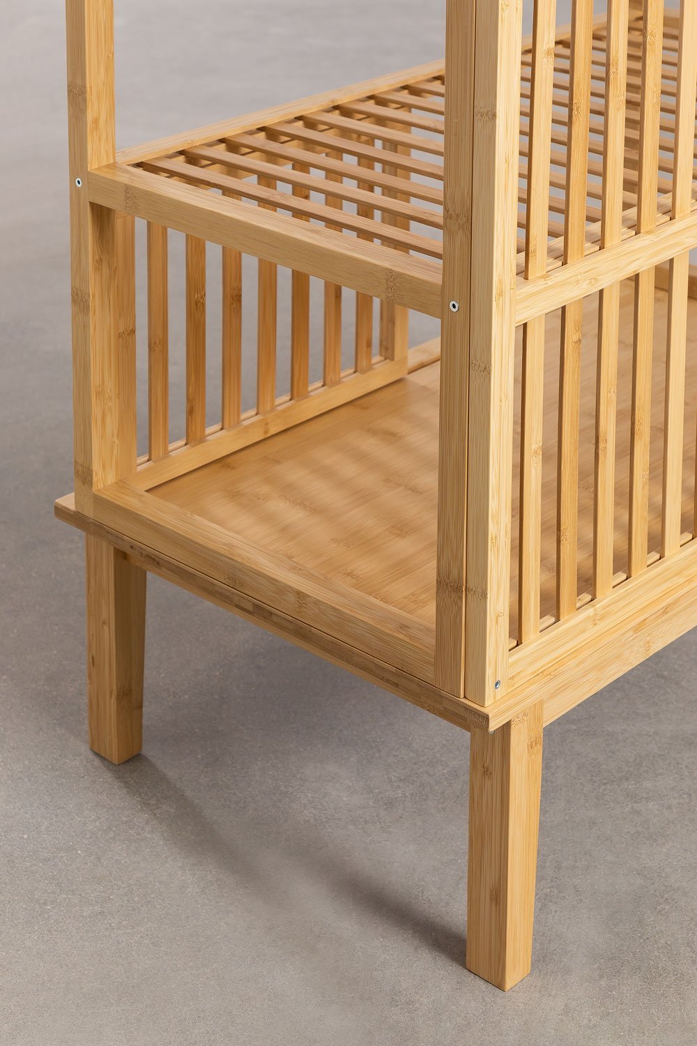 Albin open wardrobe with bamboo shoe rack, gallery image 8