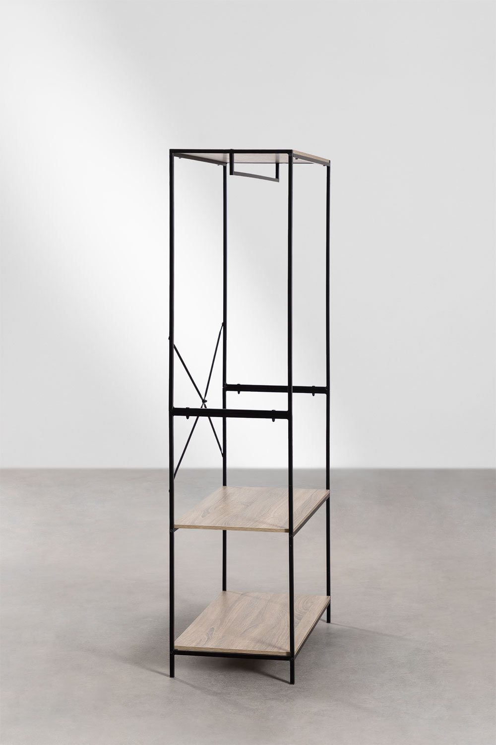 Armario abierto con estantes en madera y metal Baxter, imagen de galer&iacute;a 2