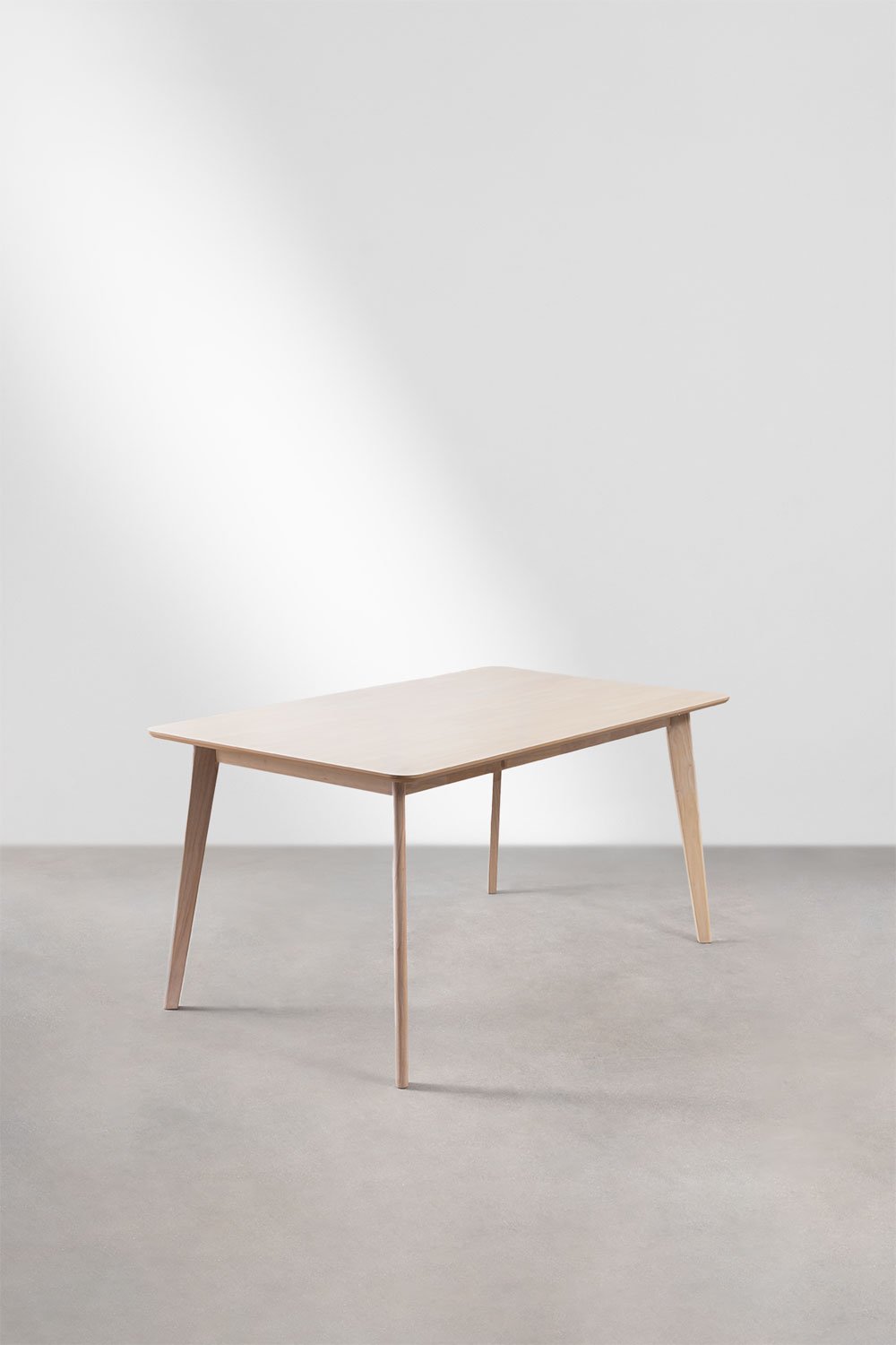 Kerhen rectangular wooden dining table (150x90 cm) , gallery image 1