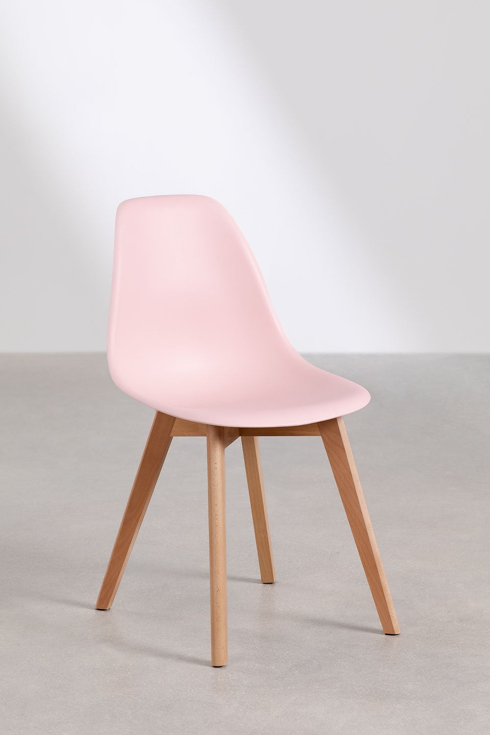 Pack of 2 dining chairs in polypropylene and beech wood Scand Nordic, gallery image 3