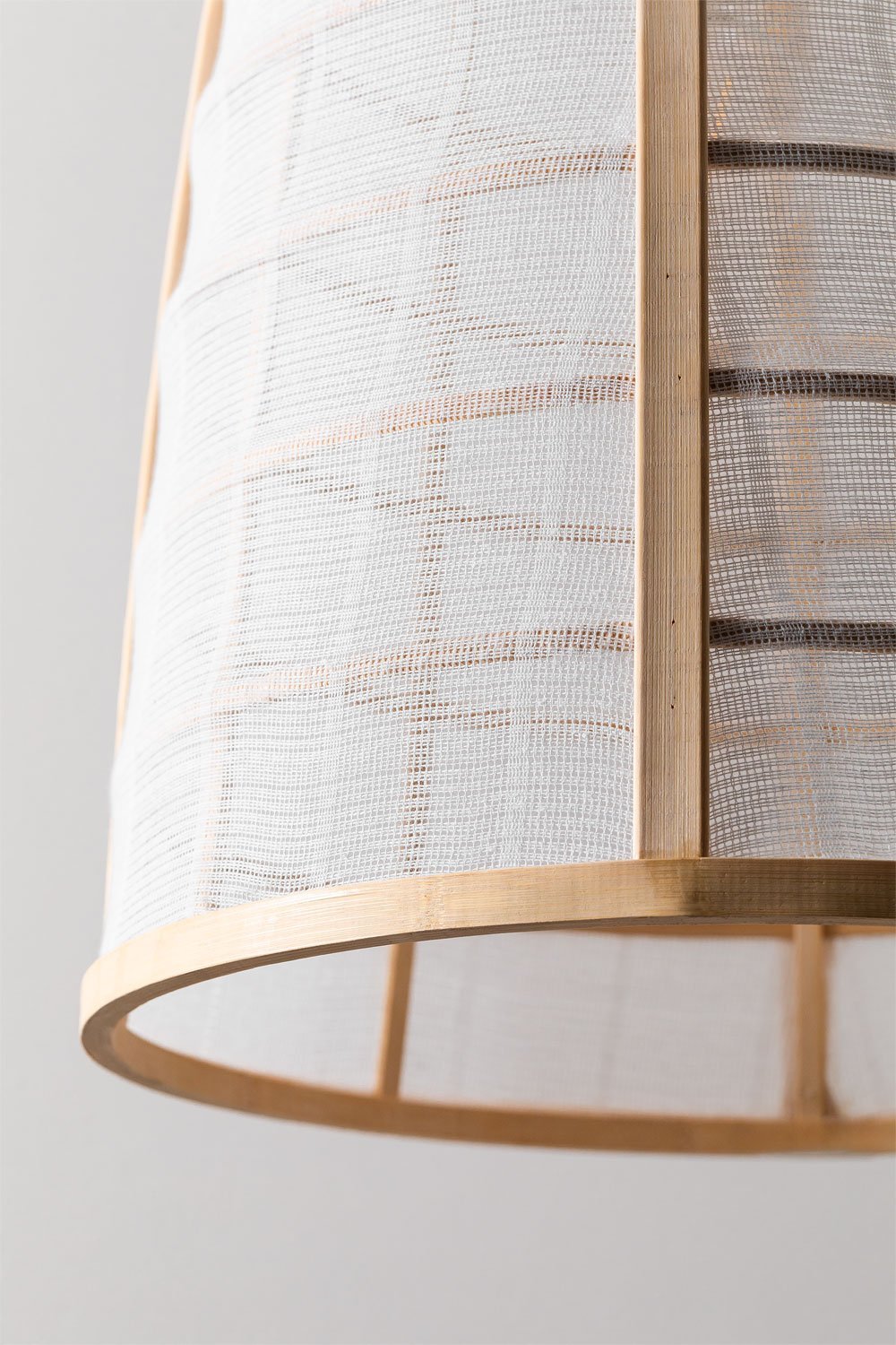 Bamboo and Cotton Ceiling Lamp (Ø40 cm) Mikayla, gallery image 4