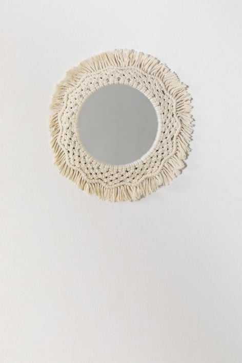 Round Macramé  Wall Mirror (Ø35 cm) Notel