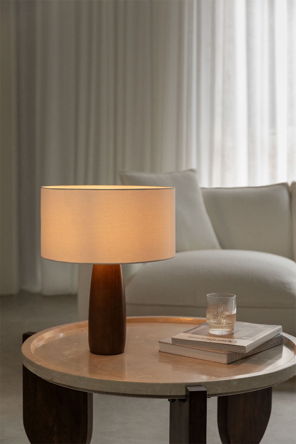 Caitlin Wooden Table Lamp, gallery image 2