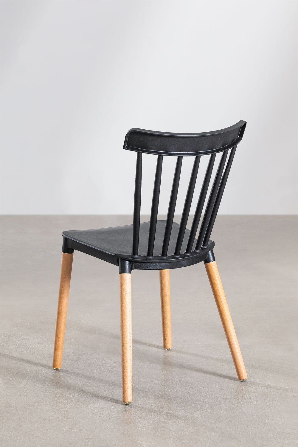 Royal beech wood and polypropylene dining chair, gallery image 5