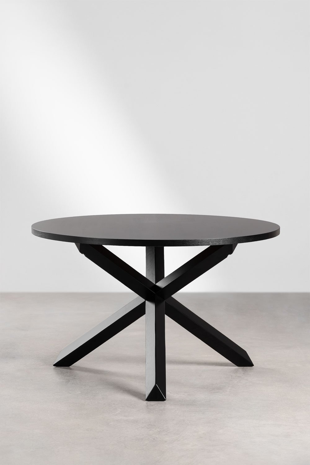 Round Dining Table in MDF and Wood (Ø120 cm) Mieren, gallery image 1