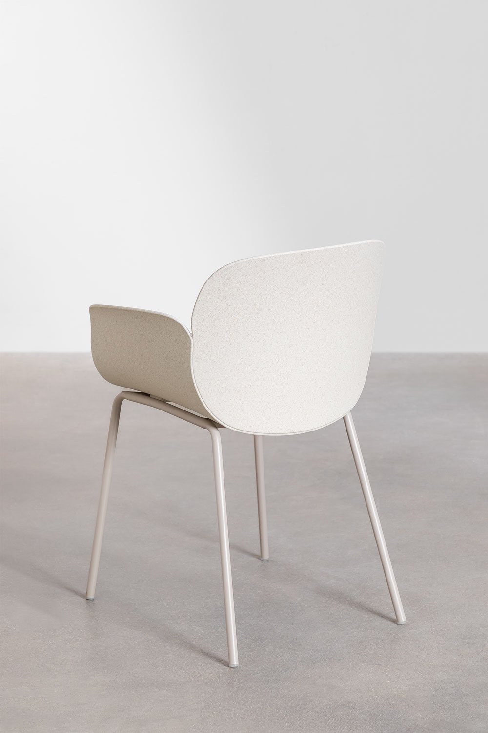 Pack of 2 dining chairs in polypropylene and steel Lynette, gallery image 4