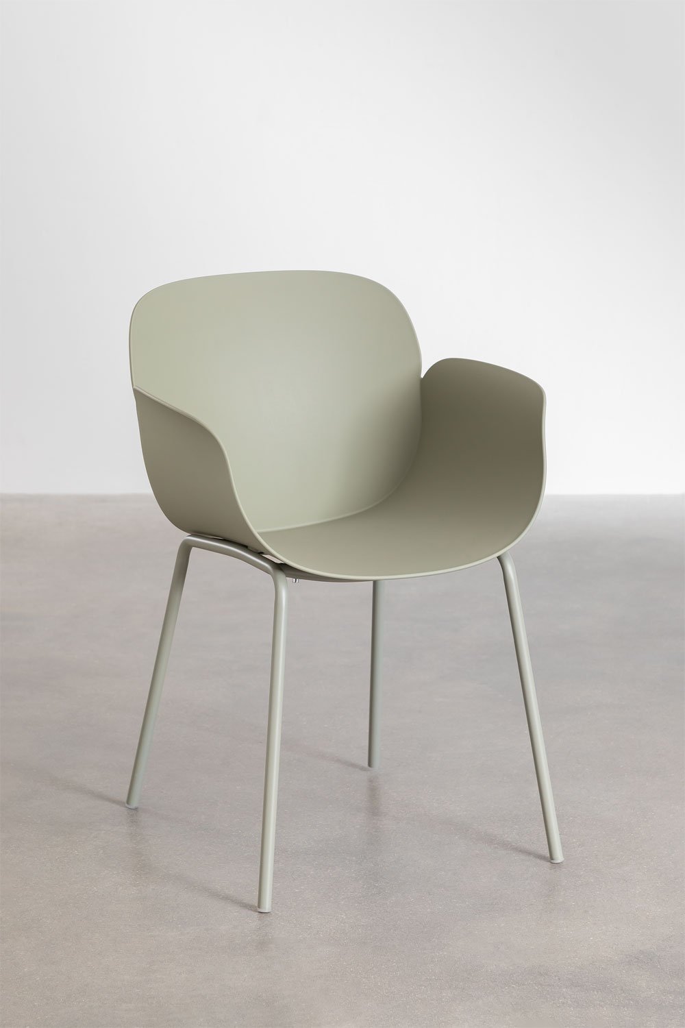 Pack of 4 dining chairs in polypropylene and steel Lynette, gallery image 3