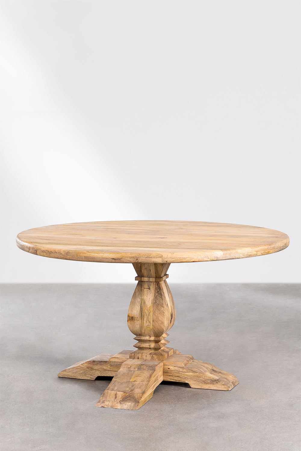 Round Mango Wood Dining Table Rusbby - SKLUM