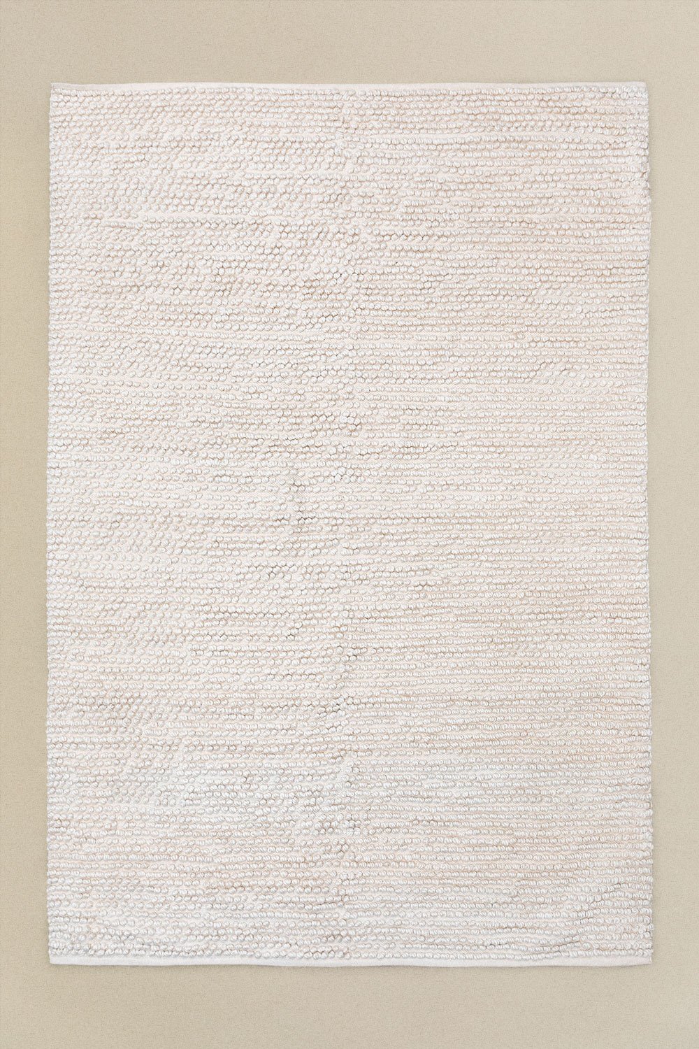 Rectangular rug 160x230 cm in gardenia white polyethylene Mariyana, gallery image 1