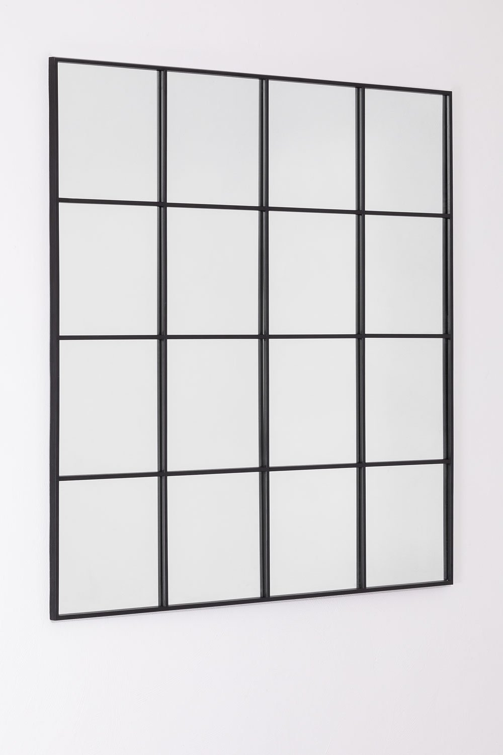 Wall mirror in metal window effect (122x122 cm) Sofi, gallery image 2