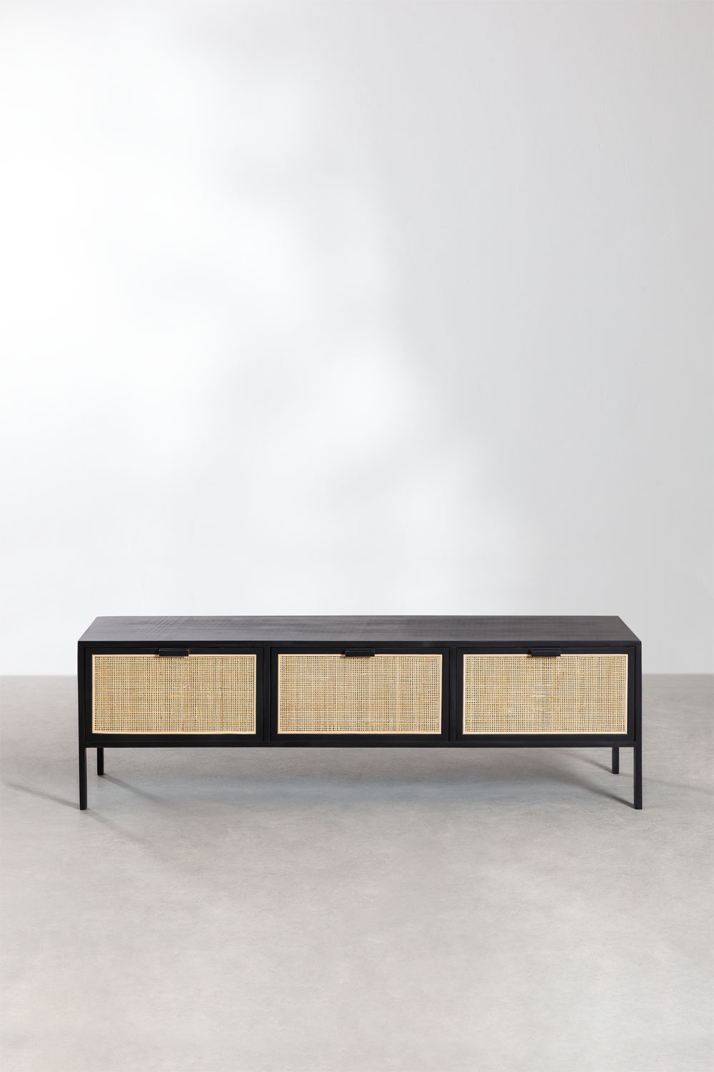 Rattan tv deals console table