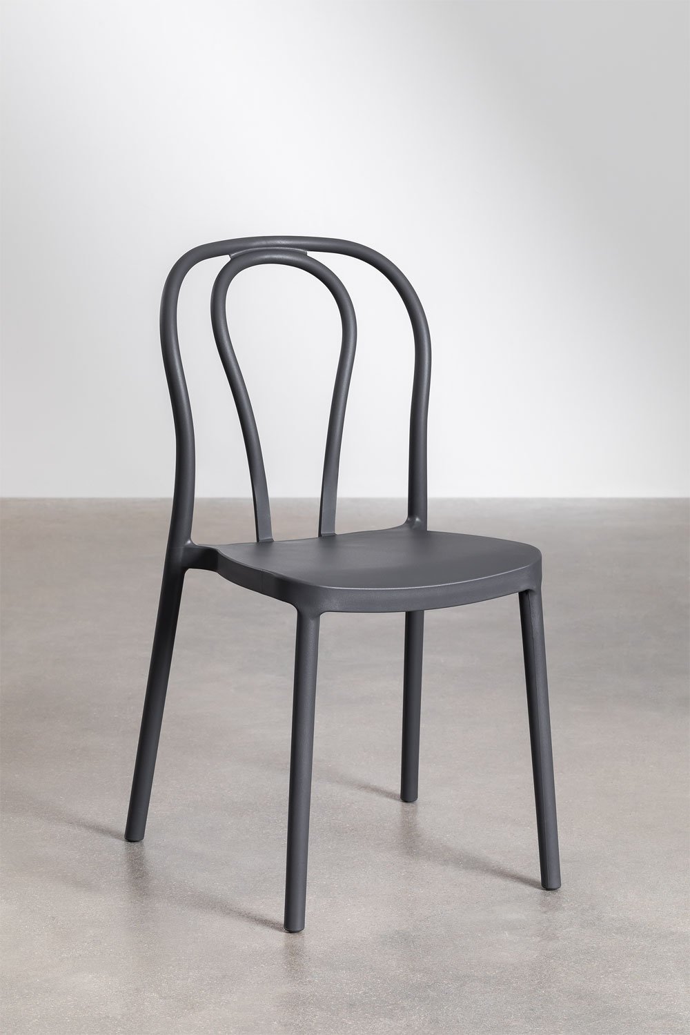 Mizzi stackable polypropylene dining chairs, set of 4, gallery image 1