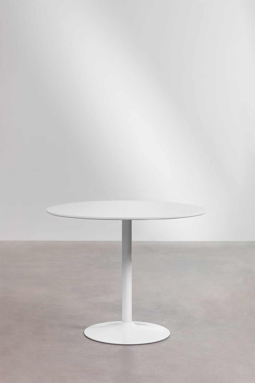 Round Dining Table in MDF and Metal Yvetta    , gallery image 1