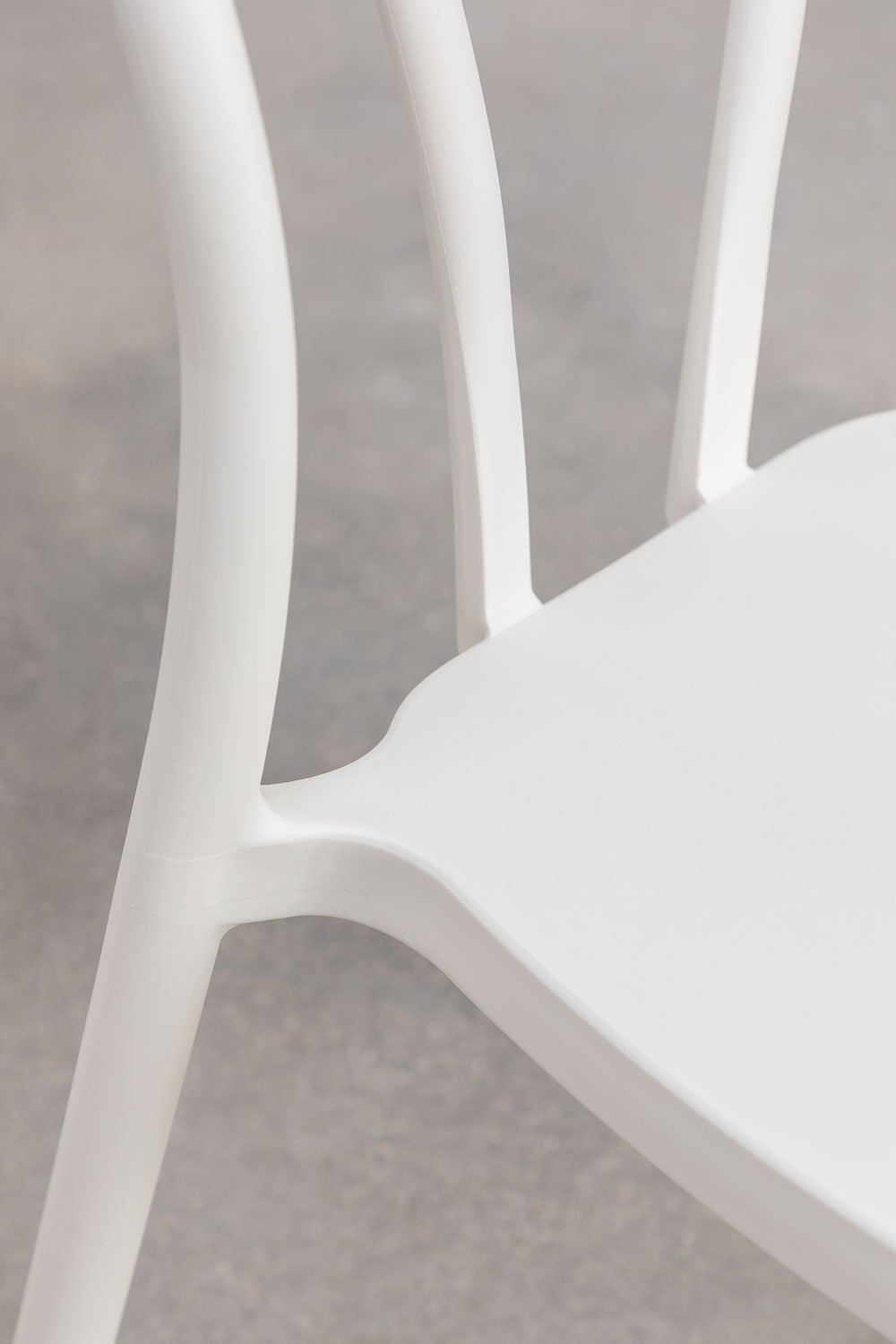 Mizzi stackable polypropylene dining chairs, set of 4, gallery image 6