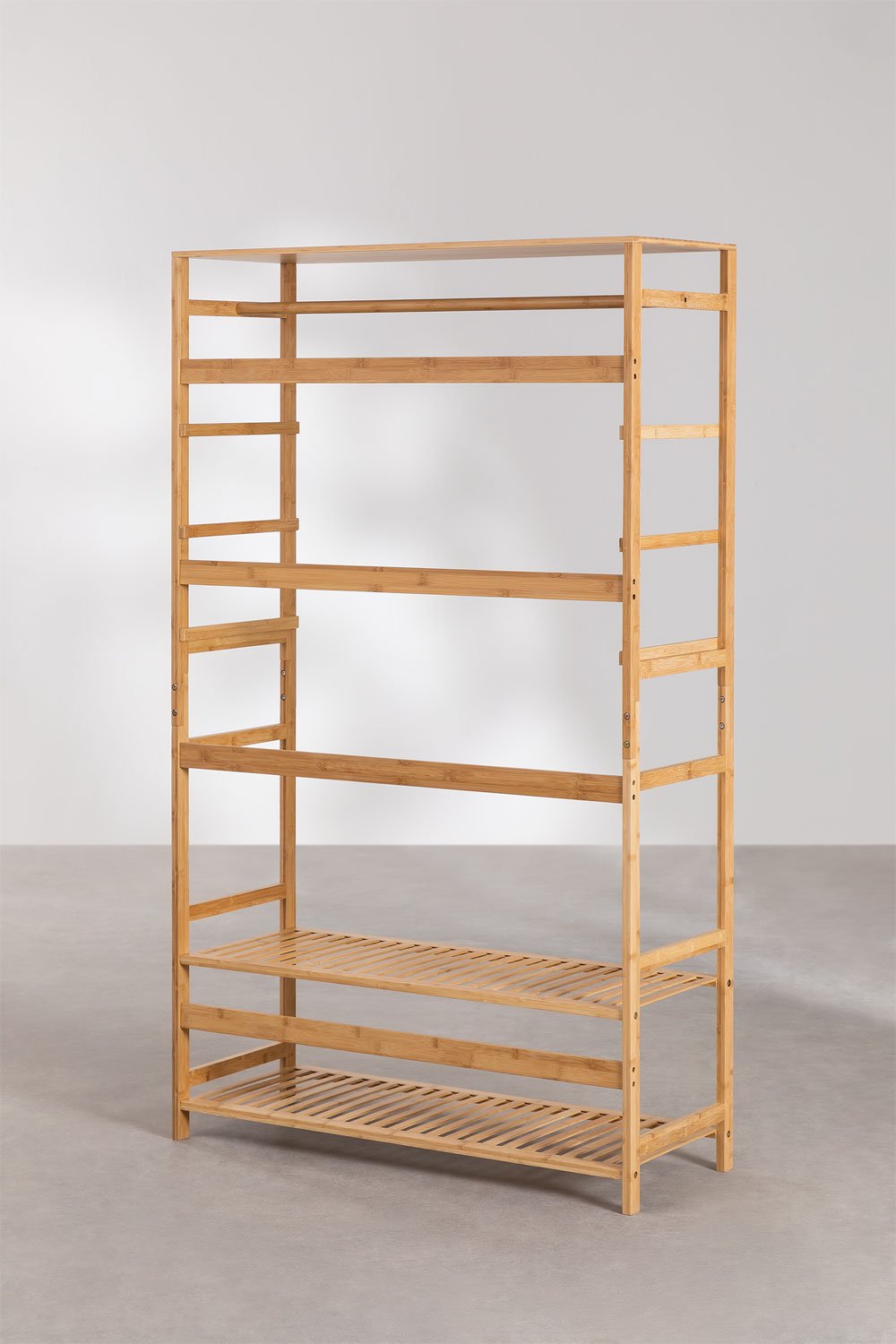 Krauford Bamboo Wood Open Wardrobe, gallery image 6