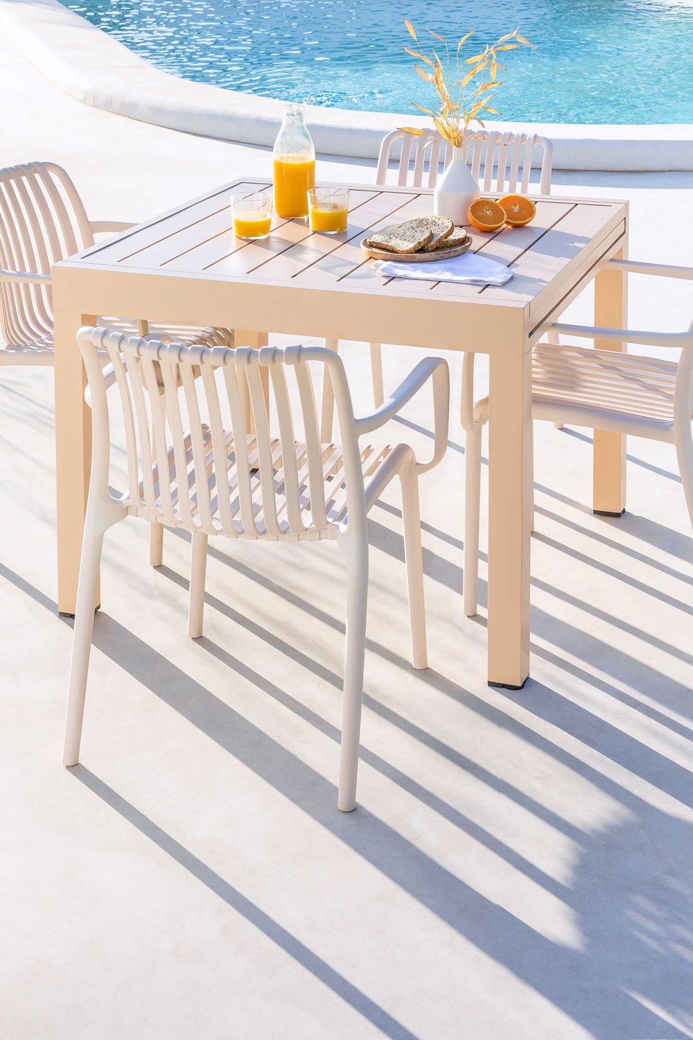 Wendell polypropylene garden chair with armrests, gallery image 2742674