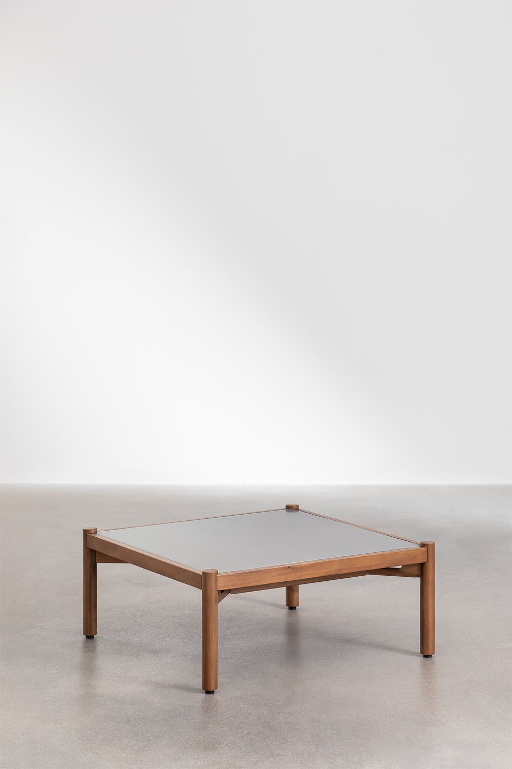 Garden Coffee Table in Cement and Acacia Wood Gamila, gallery image 2