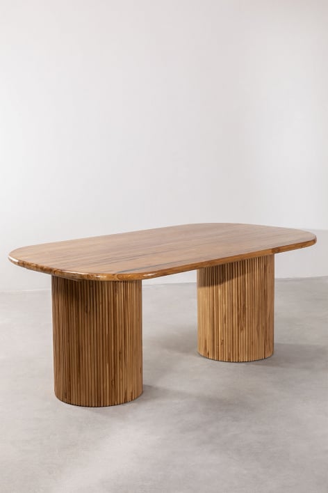 Oval Teak Wood Dining Table  Randall(200x110 cm)