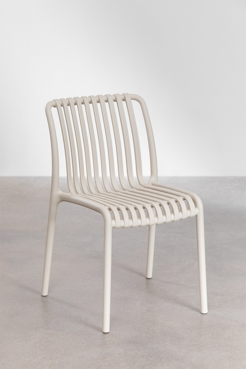 Pack of 4 Wendell polypropylene stackable dining chairs, gallery image 2