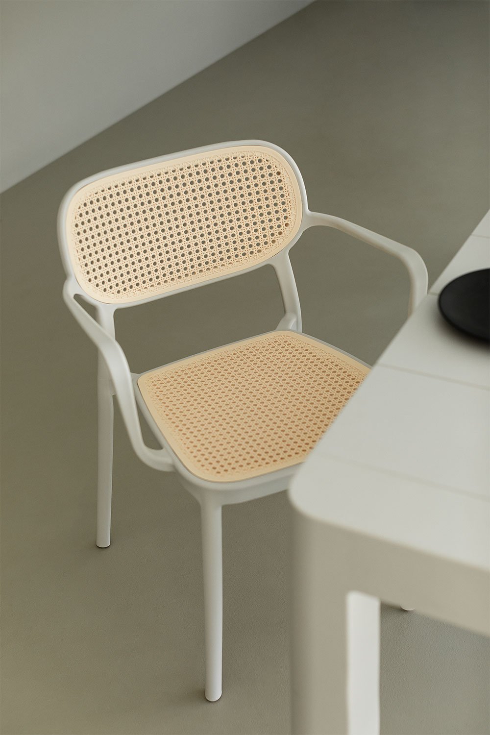 Omara Stackable Dining Chair with Armrests, gallery image 1