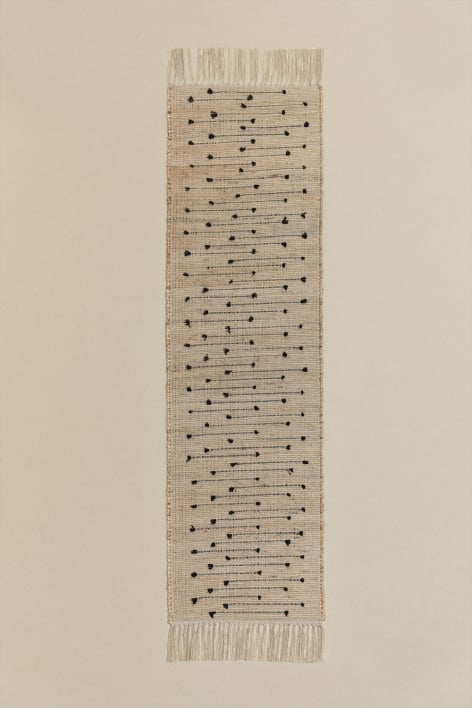 Gozlan cotton and jute table runner