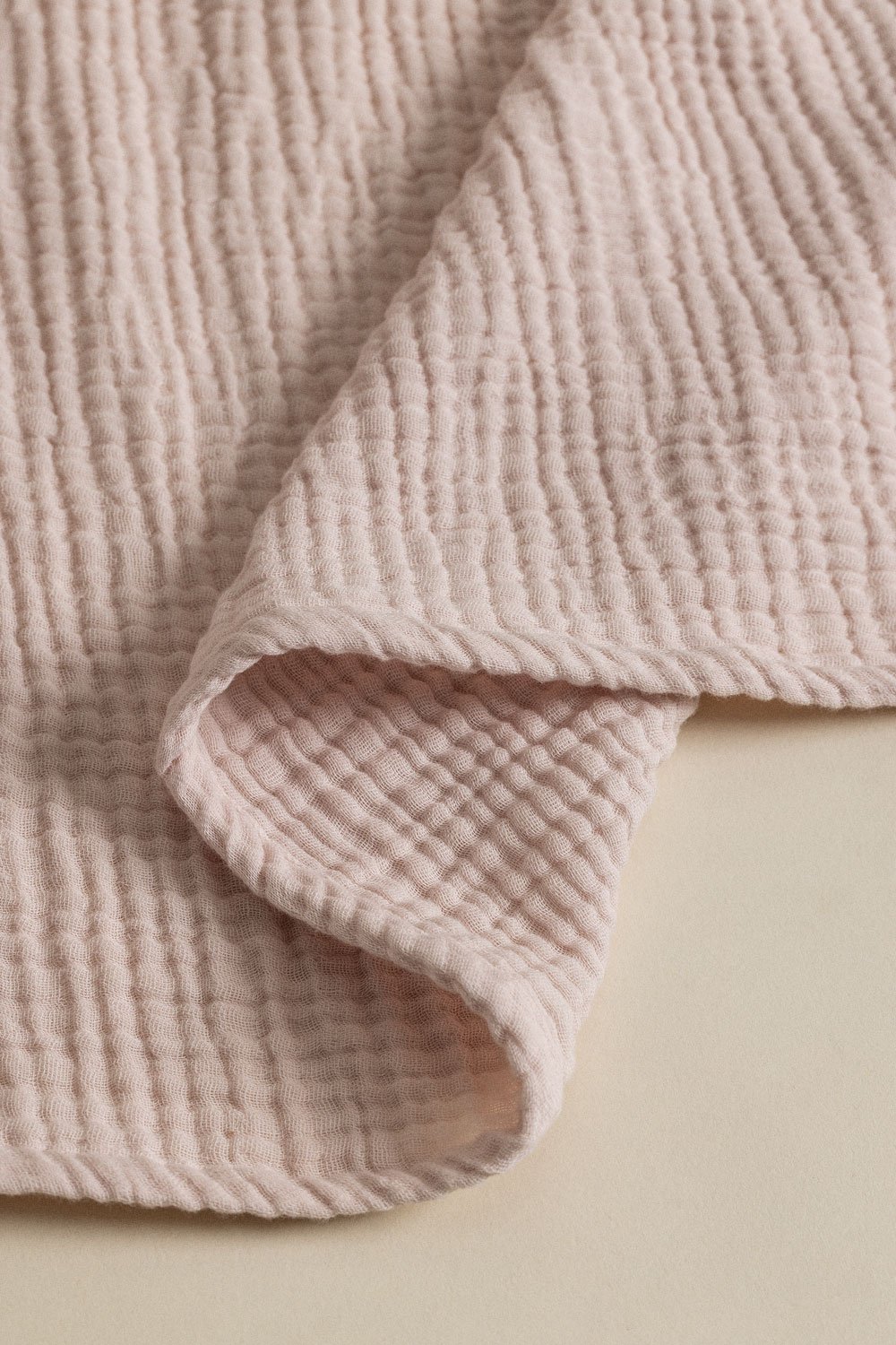 Cotton chiffon plaid blanket (185x125 cm) Eloi, gallery image 4