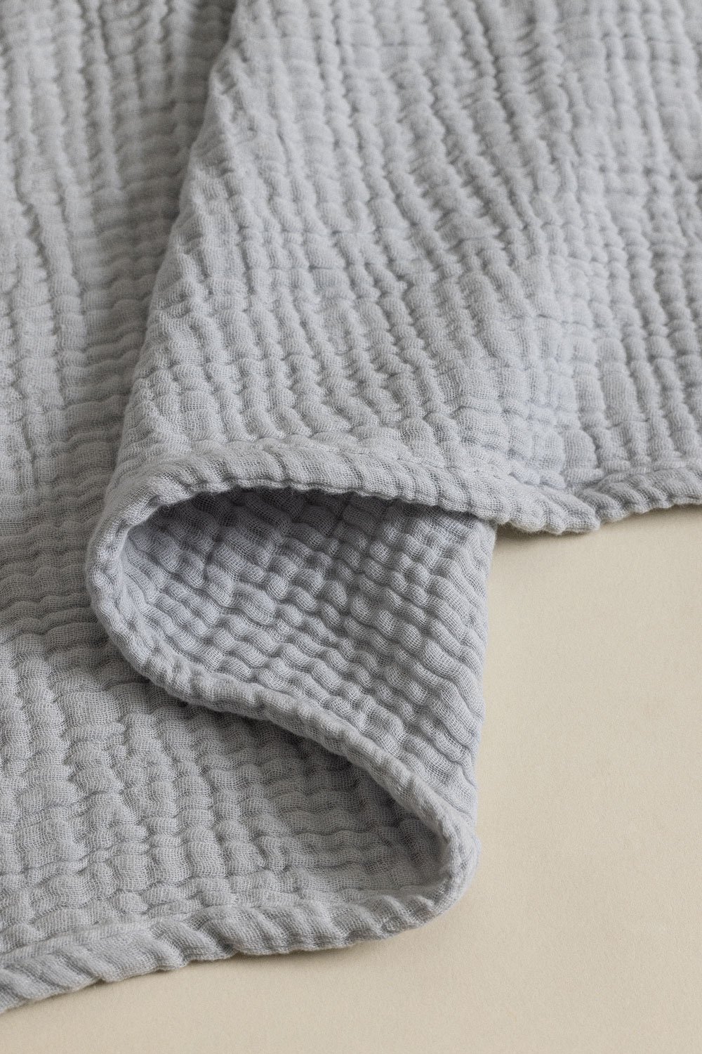 Cotton chiffon plaid blanket (185x125 cm) Eloi, gallery image 4