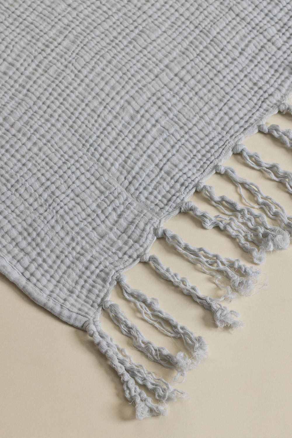 Cotton chiffon plaid blanket (185x125 cm) Eloi, gallery image 5