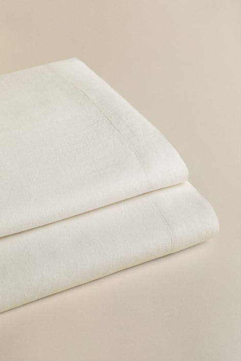 Sorana 160g/m² linen flat sheet - White