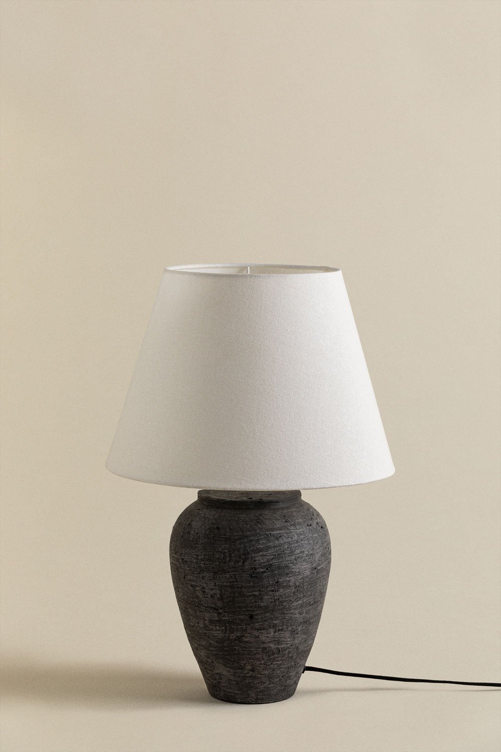 Ximena Linen and Terracotta Table Lamp, gallery image 2