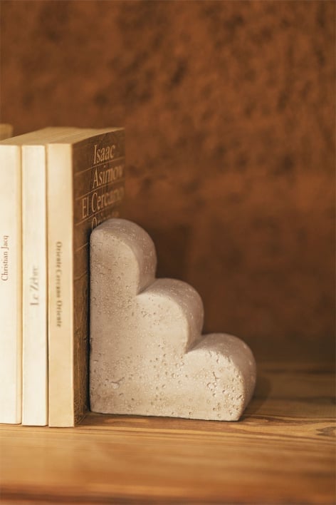 Set of 2 Brissac Cement Bookends