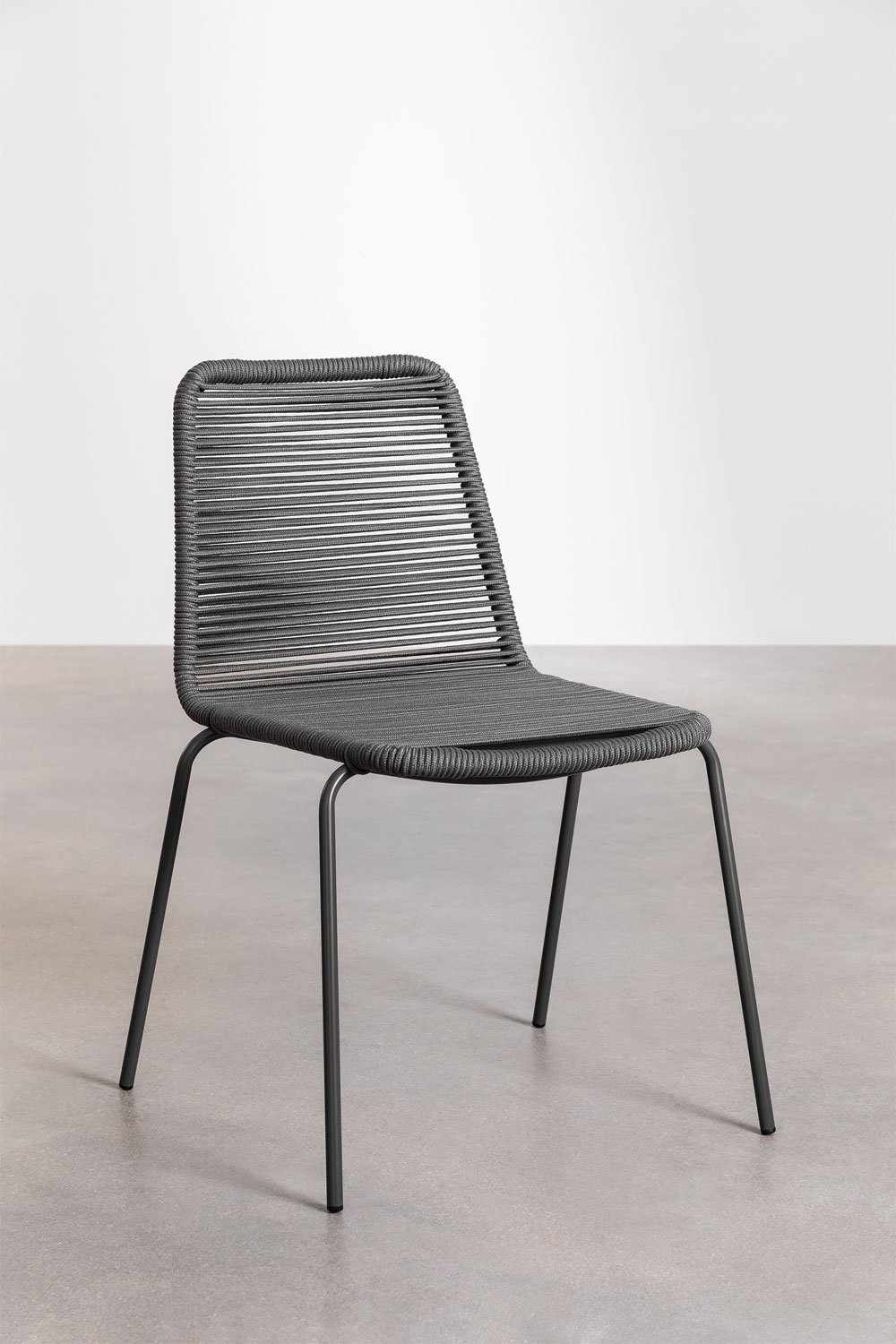 Pack of 4 Mileyd Stackable Garden Chairs, gallery image 2