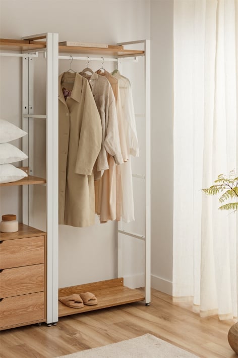 Ariaster Steel and Wood Coat Rack