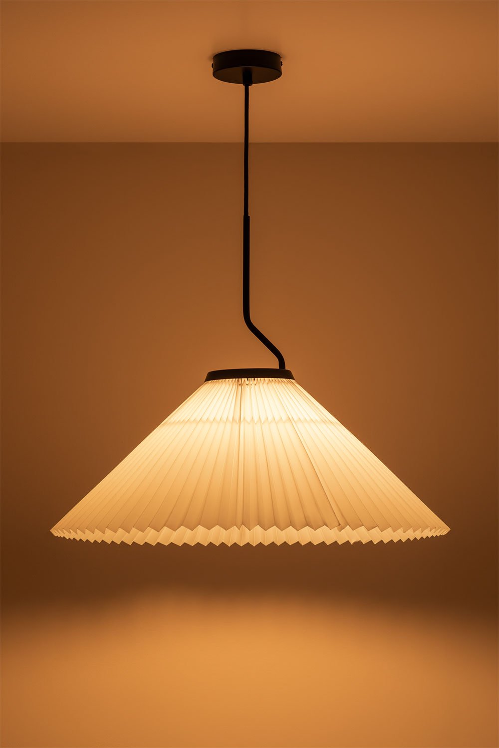 Suellen Metal and Fabric Ceiling Lamp, gallery image 2