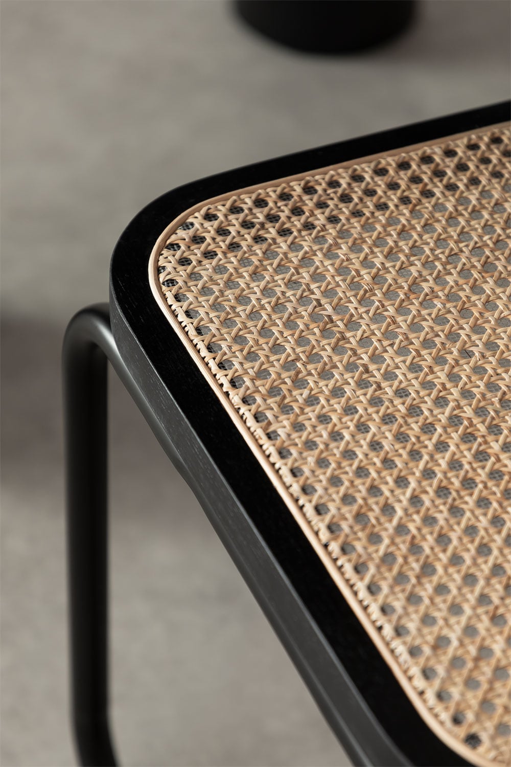 Tento Black rattan dining chair - SKLUM