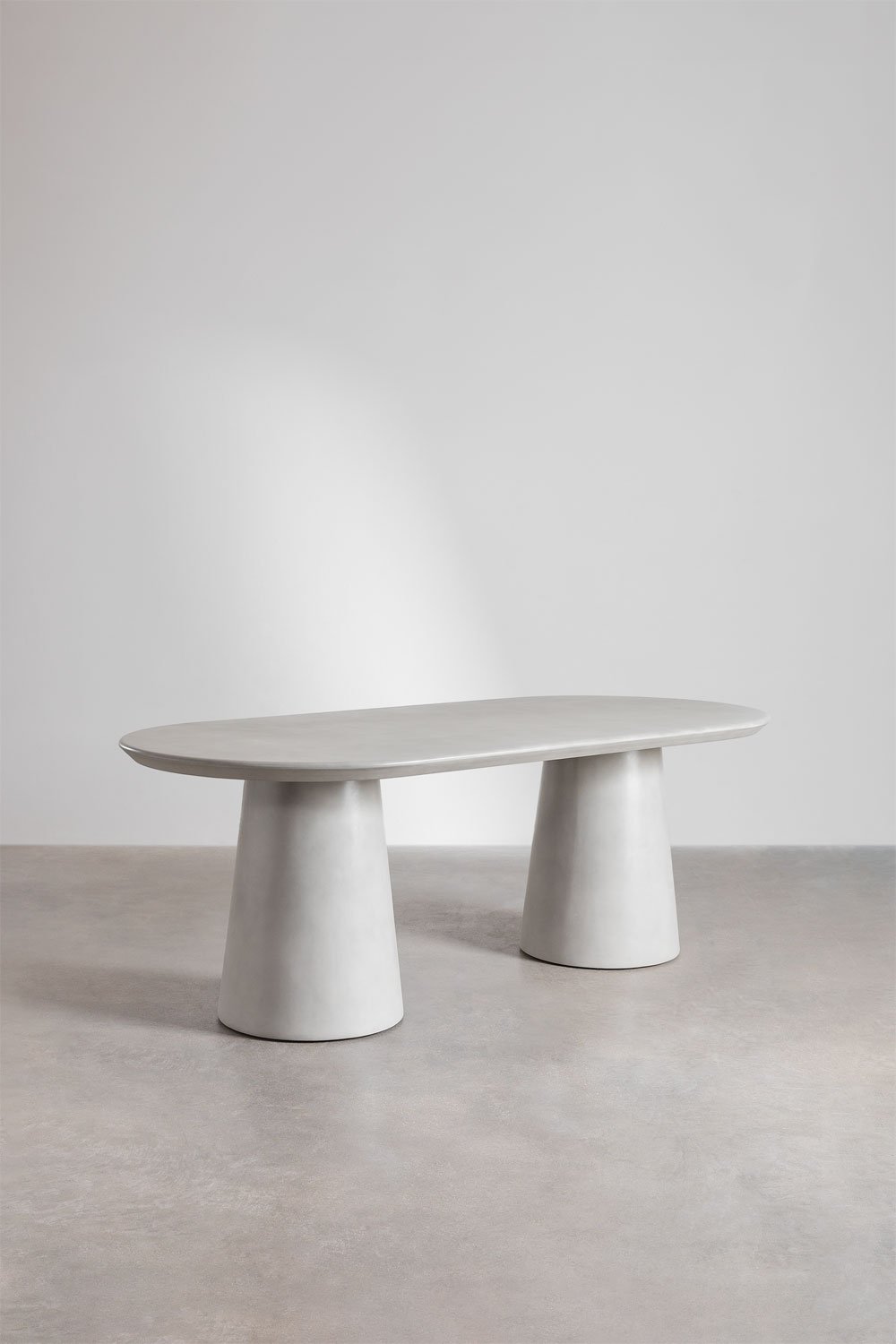 Oval Garden Table in Concrete (220x95 cm) Noemi, gallery image 2