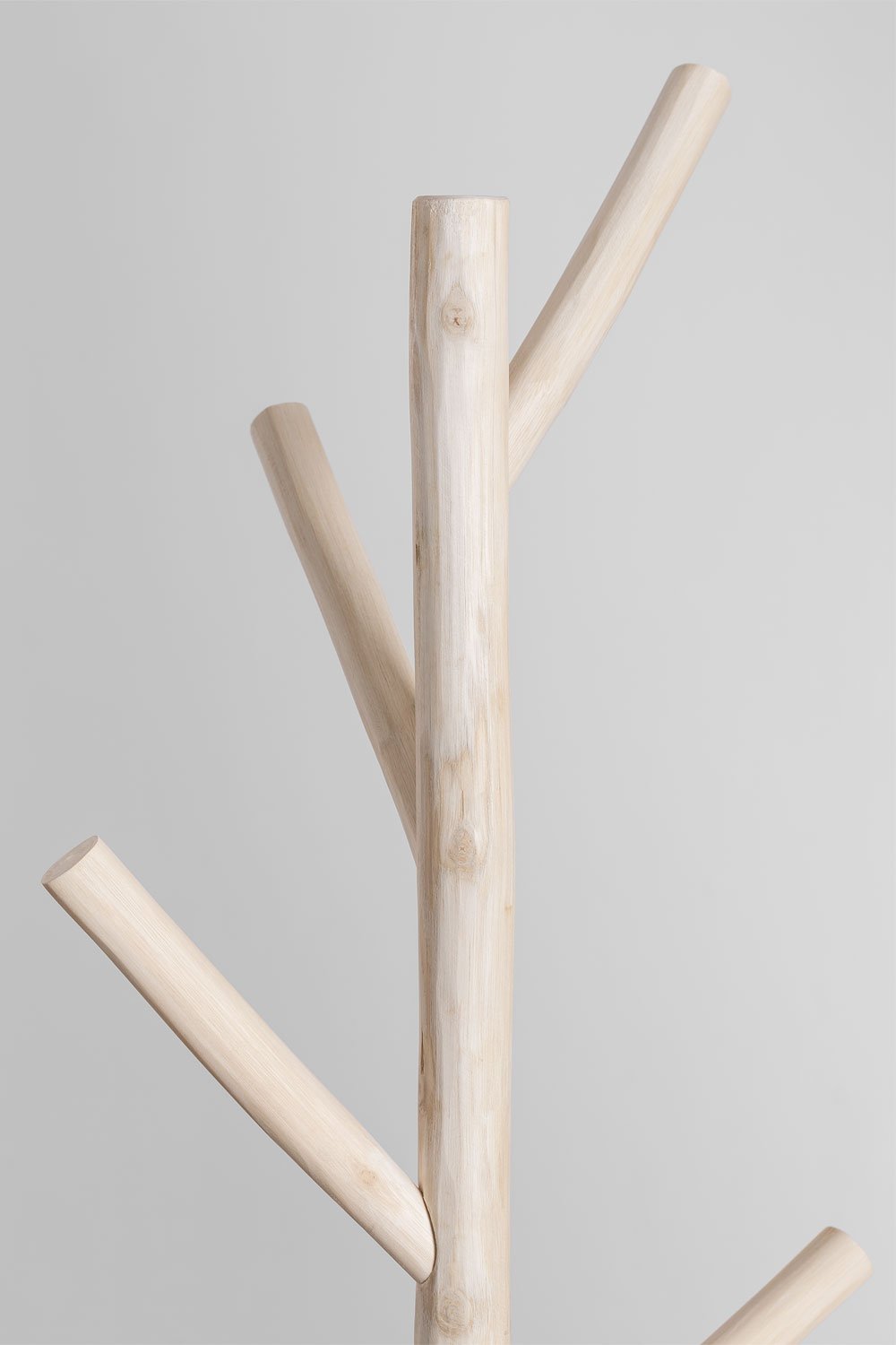 Standing Coat Rack in Teak Wood and Metal Merlo, gallery image 2