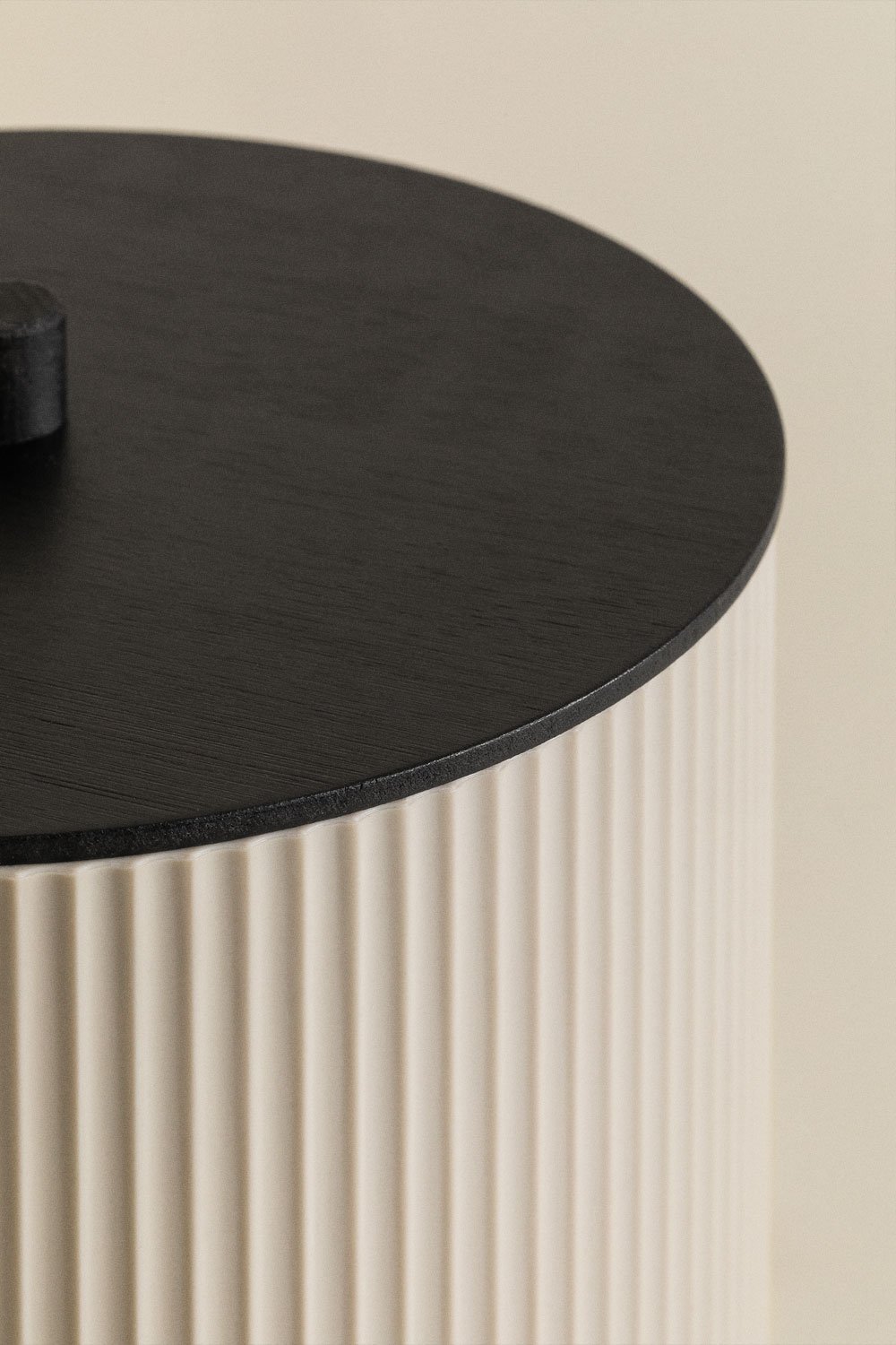 Trash Can with Lid in ABS and Ozene Bamboo, gallery image 4