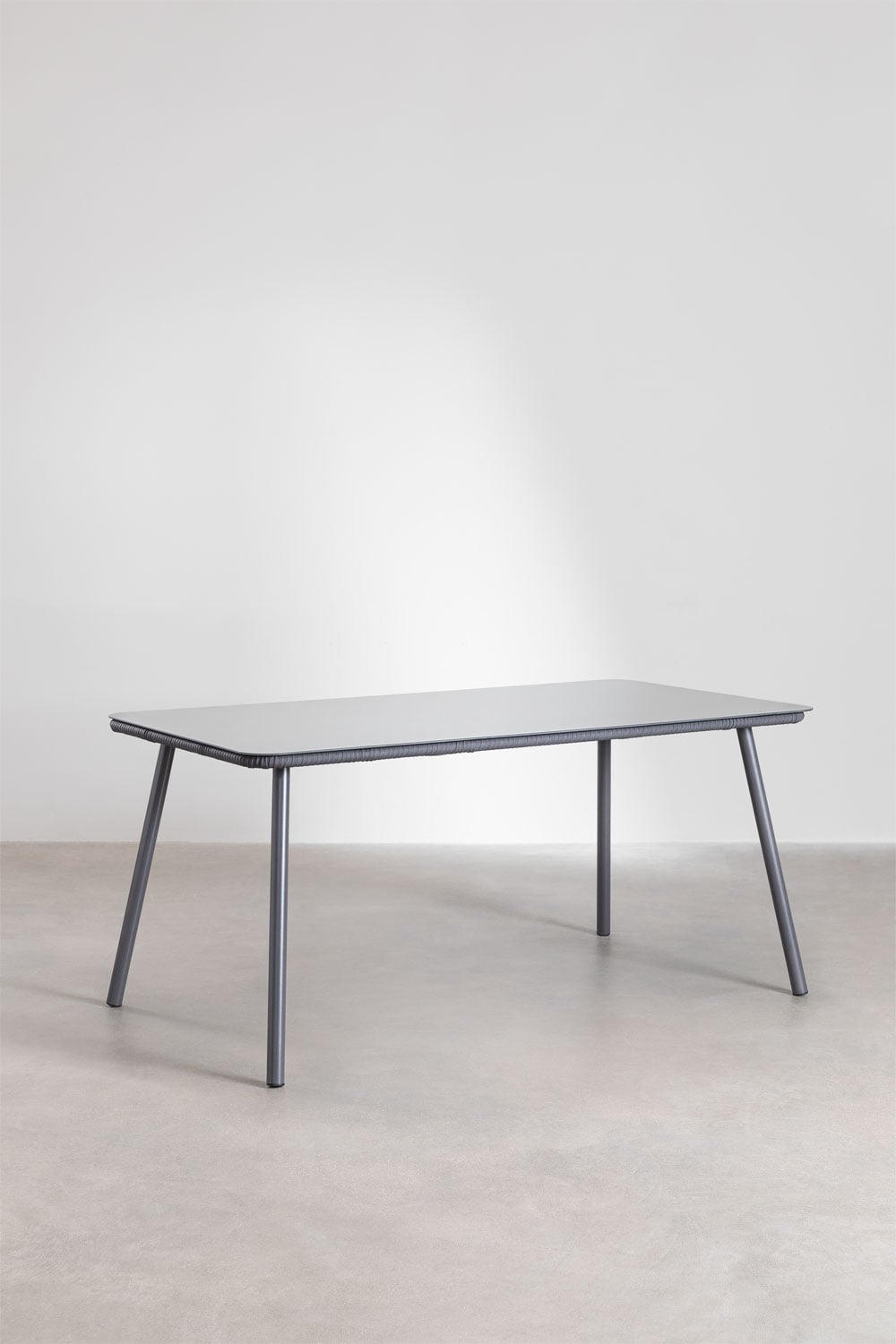 Rectangular 160x90 cm garden table in Arhiza glass, gallery image 2