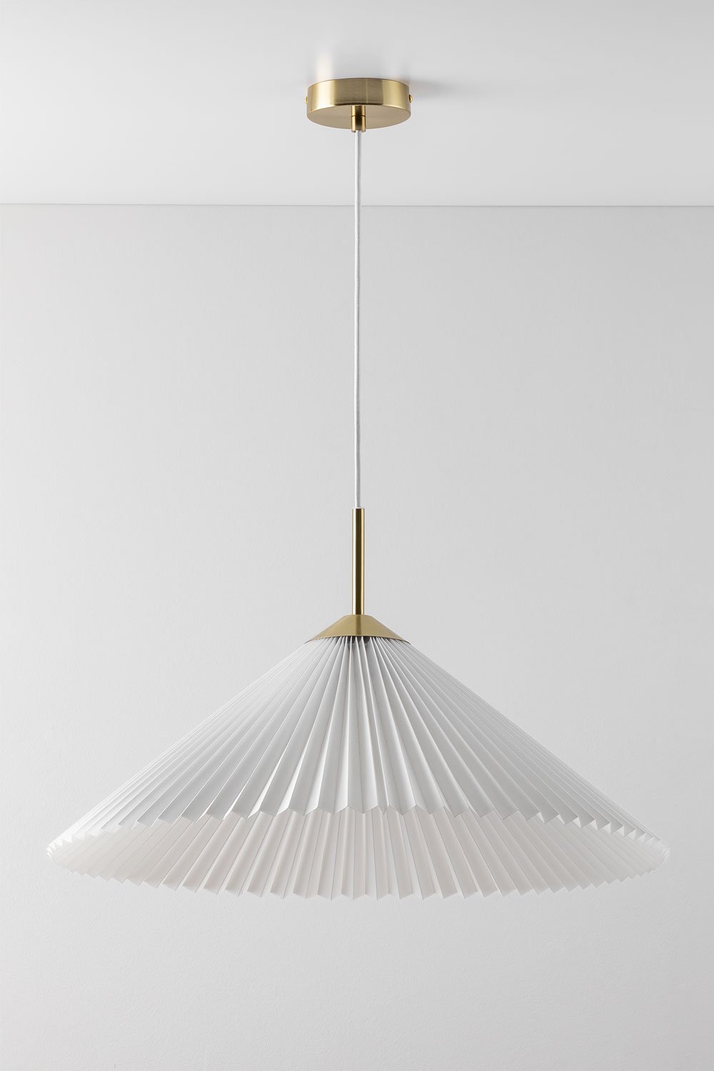 Margalida Metal and Fabric Ceiling Lamp, gallery image 1
