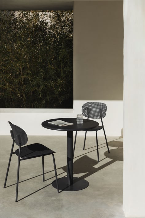 Mizzi Round Table Set (Ø70 cm) and 2 Tupah Garden Chairs
