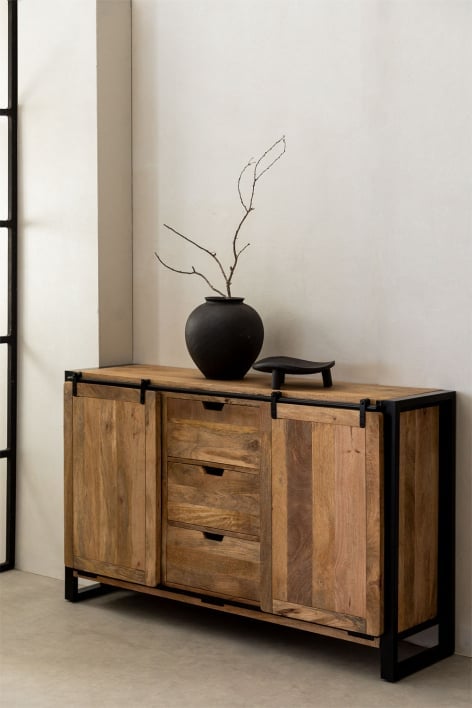 Kiefer mango wood chest of drawers