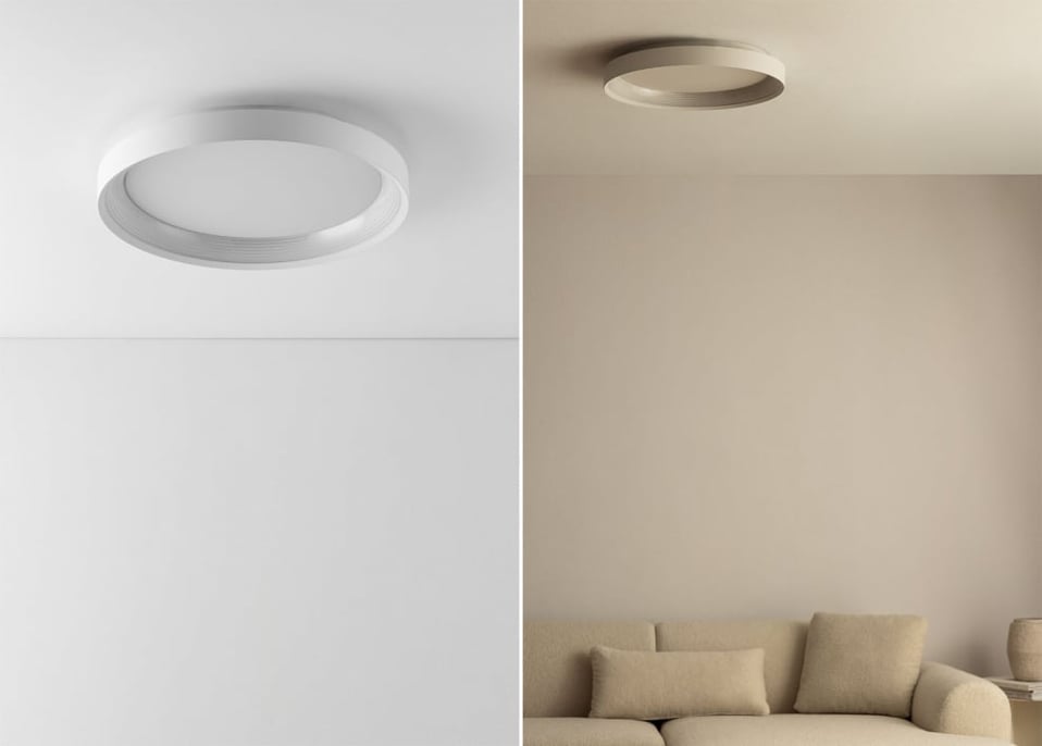 Sarwat LED Ceiling Light in Methacrylate and Aluminum
