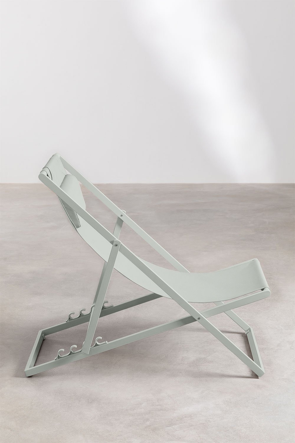 Jensy folding hammock with cushion in steel, gallery image 3