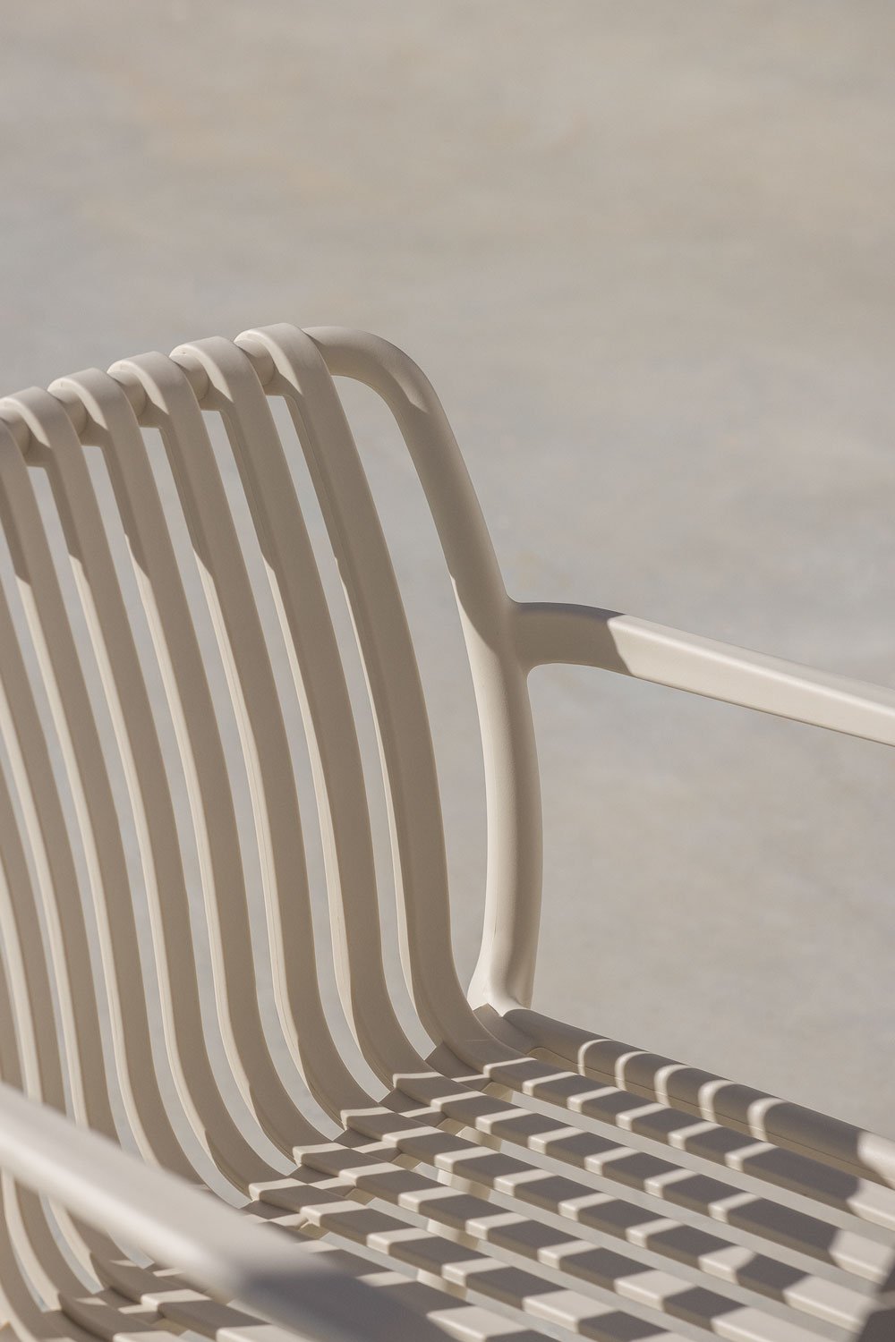 Pack of 2 Wendell polypropylene garden chairs with armrests, gallery image 2